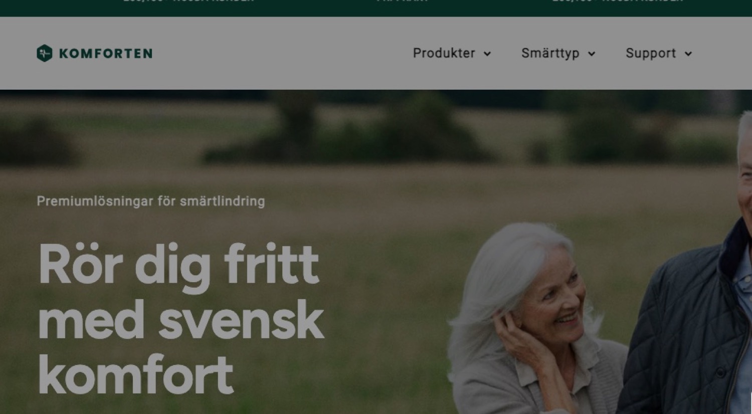 Komforten e-commerce site